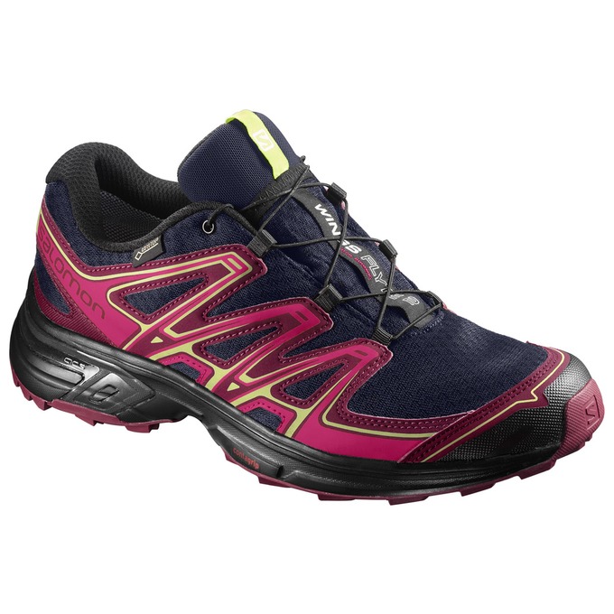 Salomon WINGS FLYTE 2 GTX® W Zapatillas Trail Running Mujer - Rosas / Azul Marino - Colombia (59308-